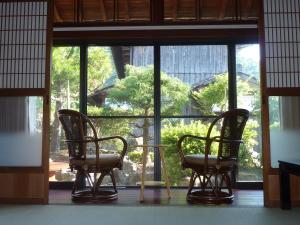 Χώρος καθιστικού στο ゲストハウス五郎平