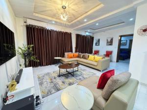 Posezení v ubytování NewDawn Apartments