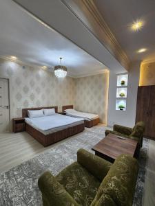 Postel nebo postele na pokoji v ubytování Luxury