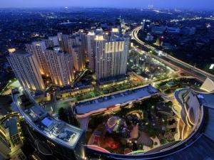 Nespecifikovaný výhled na destinaci Jakarta nebo výhled na město při pohledu z hostelu