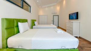 Postel nebo postele na pokoji v ubytování DURU-Villa with Private Pool for 6 People in Kayaköy + 24 fotografií