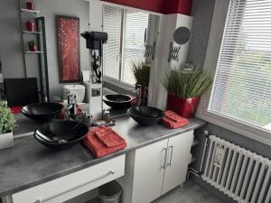 Kuchyň nebo kuchyňský kout v ubytování Domus26 chambre Meridional