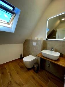 Koupelna v ubytování Vila Chalet Modern Poiana Vladesei