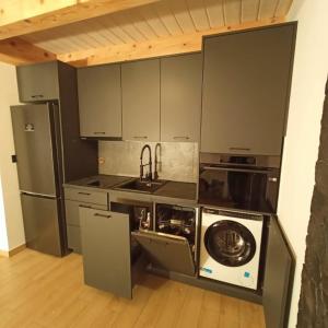 Kuchyň nebo kuchyňský kout v ubytování Miejscówka Werlas