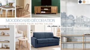 eine Collage aus verschiedenen Möbeltypen in einem Raum in der Unterkunft La Cabane 21, Andernos-Les-Bains in Andernos-les-Bains