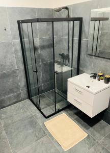 Ένα μπάνιο στο Apartmány Příkosice