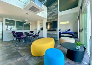 Postel nebo postele na pokoji v ubytování Kubikai