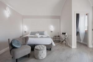 Ένα ή περισσότερα κρεβάτια σε δωμάτιο στο Appartamento in città immerso nel verde