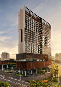 El edificio en el que está el hotel