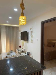 TV a/nebo společenská místnost v ubytování Elegant, Modern F2 Apartment Absolute Comfort