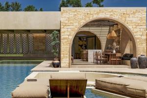 une maison avec piscine à côté d'une maison dans l'établissement Villa Lavender by Villa Plus, à Kolimbia