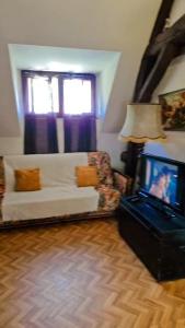 Χώρος καθιστικού στο hotel restaurant la coix blanche