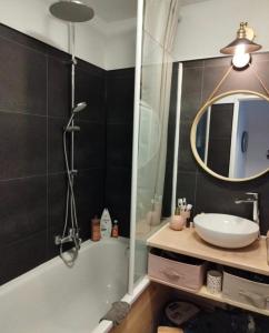 Koupelna v ubytování Maisonnette face au lac