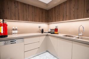 Η κουζίνα ή μικρή κουζίνα στο Thirty Five Luxury Apartments +34 φωτογραφίες