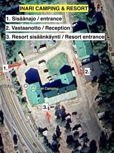 a map of a parking lot with the name of a resort at Inari Camping & Resort in Inari +18 photos