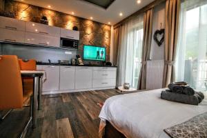 TV a/nebo společenská místnost v ubytování Apartmán Amelka Vysoké Tatry