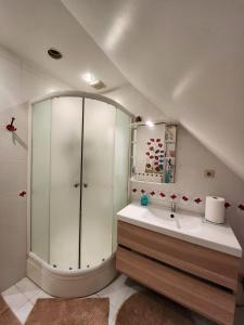 Ένα μπάνιο στο Brīvdienu māja Lielzemenes