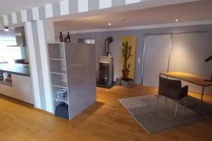 Kuchyň nebo kuchyňský kout v ubytování NEU! Ferienwohnung Design 1 Wasserburger Land