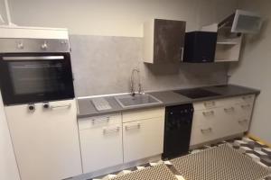 Kuchyň nebo kuchyňský kout v ubytování NEU! Ferienwohnung Design 2 Wasserburger Land