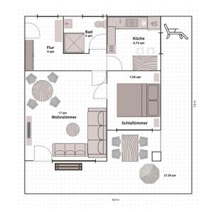 Κάτοψη του Ferienwohnung Zugspitznestl in Garmisch-Partenkirchen