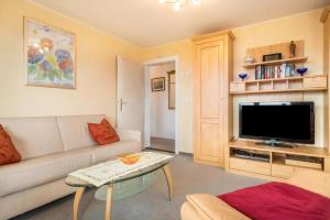TV a/nebo společenská místnost v ubytování Ferienwohnung 1