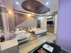 Ένα ή περισσότερα κρεβάτια σε δωμάτιο στο Mount View