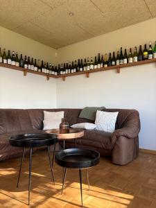 Posezení v ubytování Ferienwohnung auf dem Weingut am Klotz + 8 fotografií