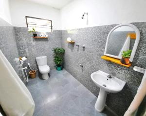 Koupelna v ubytování Berg house Hostel