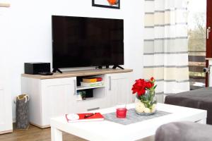 TV a/nebo společenská místnost v ubytování Ferienwohnung Talblick