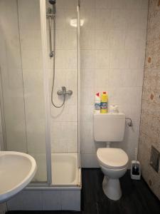 Koupelna v ubytování Flamingo 3 - Wohnung in Stadtnähe - Düren