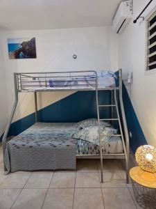 Postel nebo postele na pokoji v ubytování Les Hauts de Beline Petit-Havre