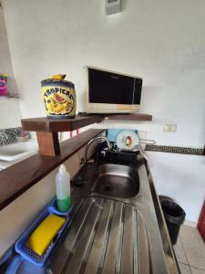 Kuchyň nebo kuchyňský kout v ubytování Chalé de Sampa