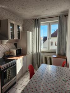 Nhà bếp/bếp nhỏ tại Mieszkanie z widokiem na Görlitz