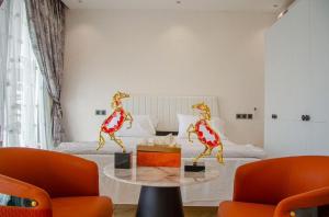 Postel nebo postele na pokoji v ubytování Chambres Complexe luxueux Saly-MaliKounda