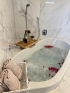 Koupelna v ubytování Wunderschöne Familienvilla mit Schlossblick + 71 fotografií