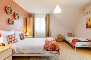 Ένα ή περισσότερα κρεβάτια σε δωμάτιο στο - New - Spacious, Quiet, Parking, Clim