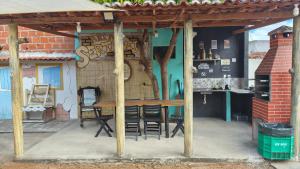 Patio nebo venkovní prostory v ubytování Quitinetes Beira Rio