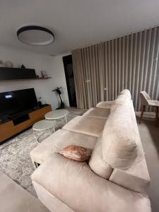 Khu vực ghế ngồi tại Kristiansand Apartament