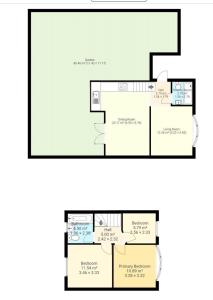 two views of a floor plan of a house at The ChurchHill in East Barnet