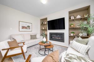 Χώρος καθιστικού στο Stylish and Cozy Muskoka Vacation Home