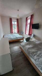 Postel nebo postele na pokoji v ubytování Ferienwohnung Möwe