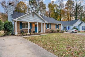 Bygningen som feriehuset ligger i