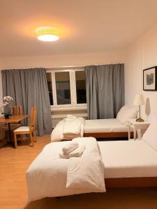 Ένα ή περισσότερα κρεβάτια σε δωμάτιο στο Hostel City Basel 306