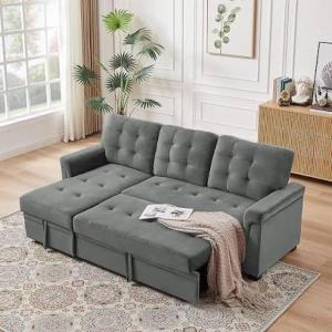 a gray couch in a living room with a rug at Stylish 2BD, Near O2, WIF, Sleeps 6, London in London