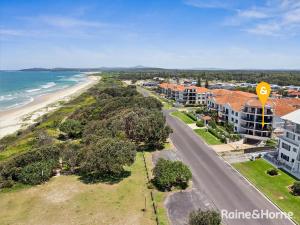 an aerial view of a beach and a road at Villa 7 - The Breakers Resort in Yamba