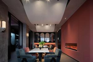 Χώρος καθιστικού στο 广州栢里酒店北京路上下九步行街店 +48 φωτογραφίες