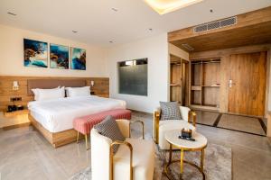 Ένα ή περισσότερα κρεβάτια σε δωμάτιο στο Hotel Meriken +45 φωτογραφίες