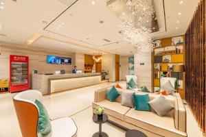 Posezení v ubytování Echarm Hotel Tai'an Taishan Tianwai Village Hongmen