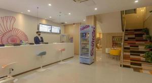 Vstupní hala nebo recepce v ubytování Shell Hotel Zaozhuang Xinchang Road Bada Market