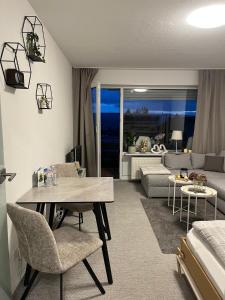 Χώρος καθιστικού στο Ferienapartment Zeit am See